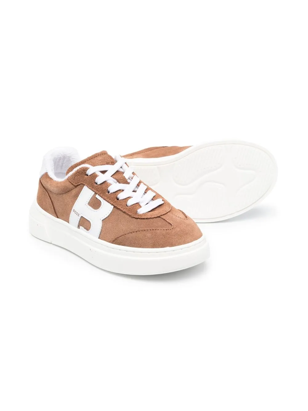 Shop Bosswear Low-top Suede Sneakers In Brown