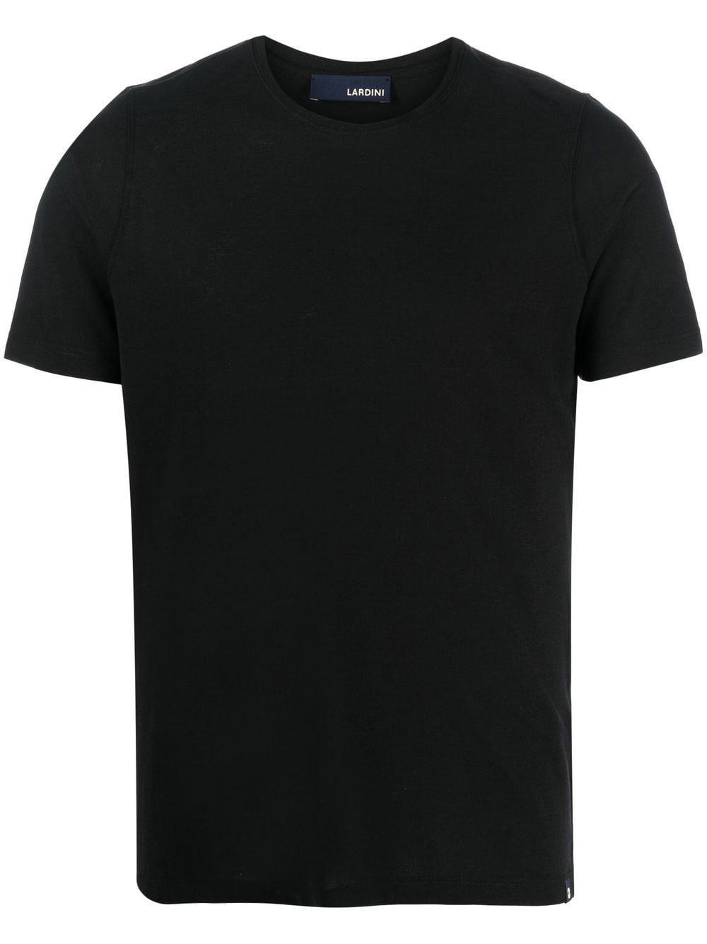 Shop Lardini Crew-neck Cotton T-shirt In Black
