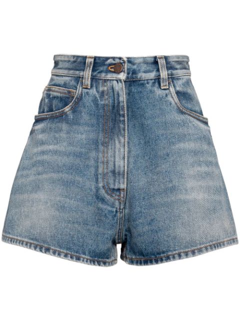Prada Jeans-Shorts mit Triangel-Logo