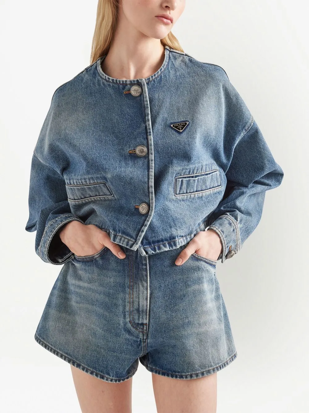 Prada デニムショートパンツ | ブルー | FARFETCH JP