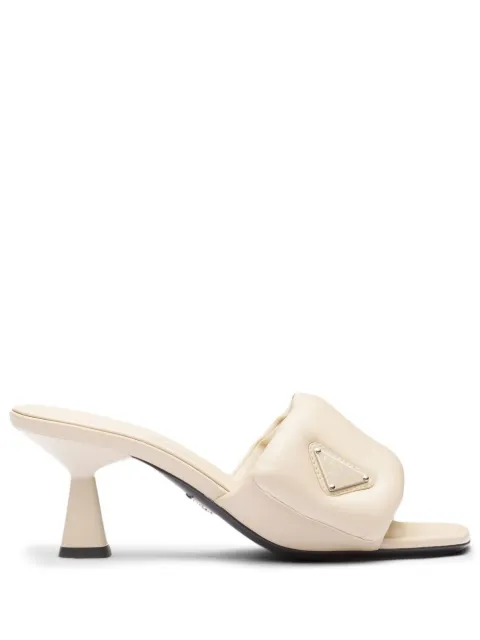 Prada logo-plaque padded mules