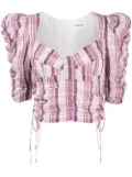 MARANT ÉTOILE checked printed top - Purple