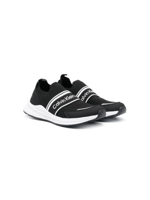 Calvin Klein Kids - logo-print slip-on sneakers