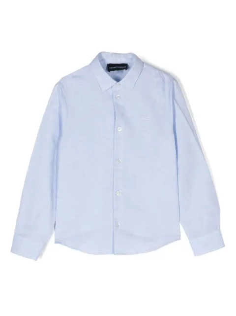Emporio Armani Kids long-sleeve linen shirt