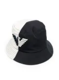 Emporio Armani Kids two-tone Eagle bucket hat - Blue