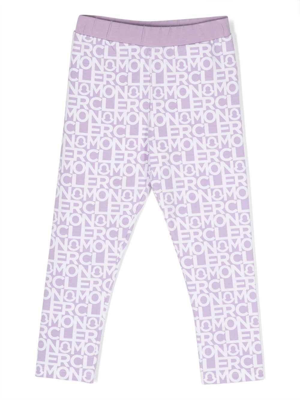 

Moncler Enfant all-over logo-print tracksuit bottoms - Purple