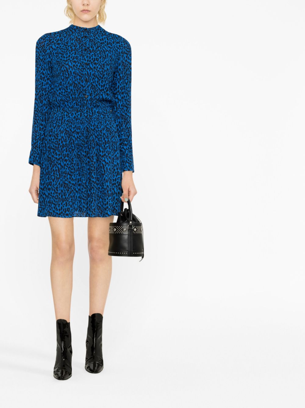 Zadig&Voltaire Mini-jurk met luipaardprint - Blauw