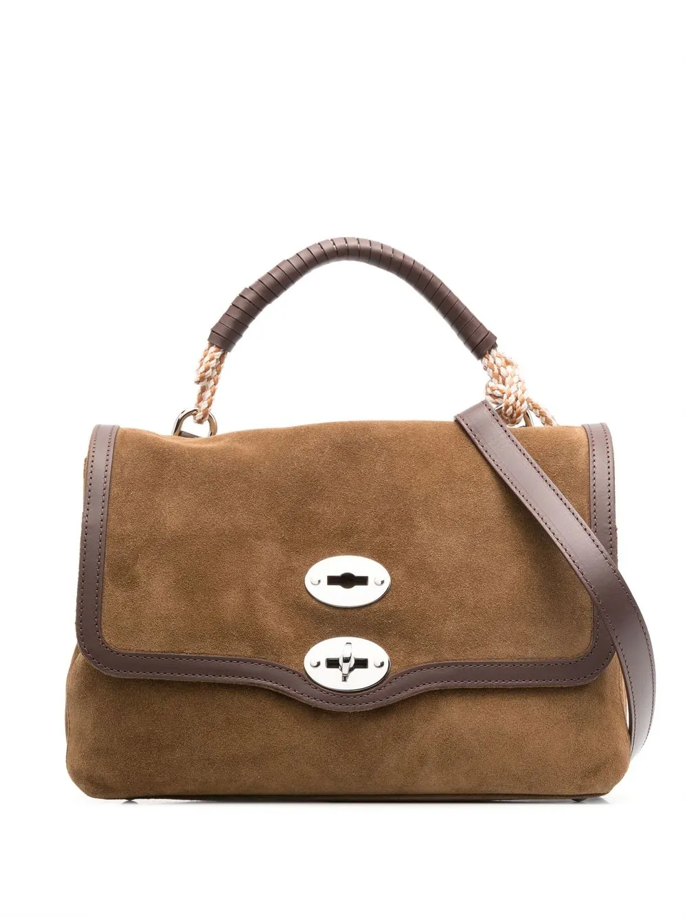 

Zanellato Postina suede tote bag - Brown