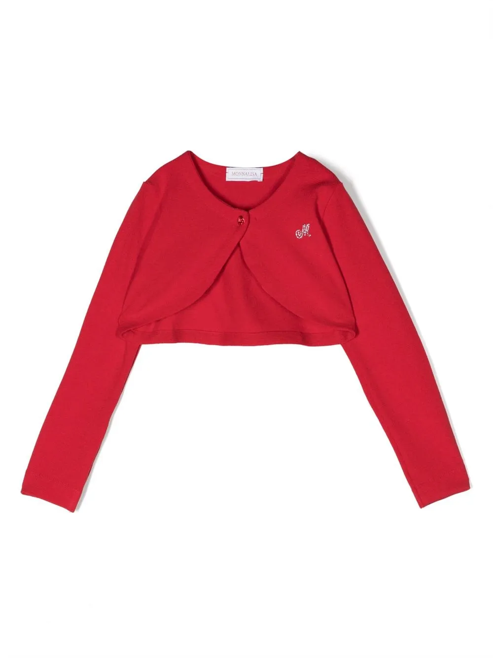 

Monnalisa embellished-logo bolero jacket - Red