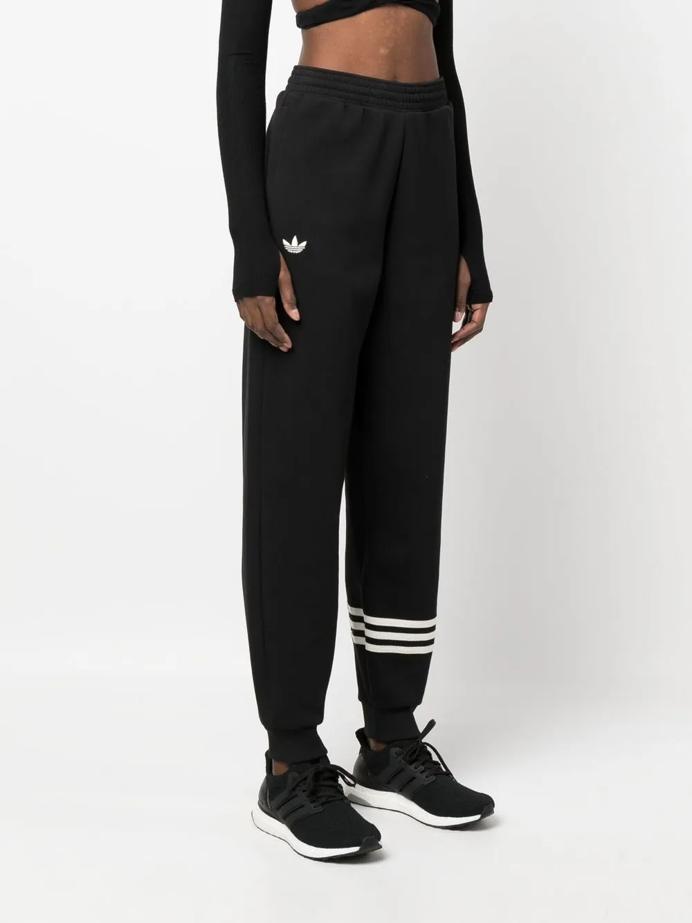 Adidas logo hot sale track pants