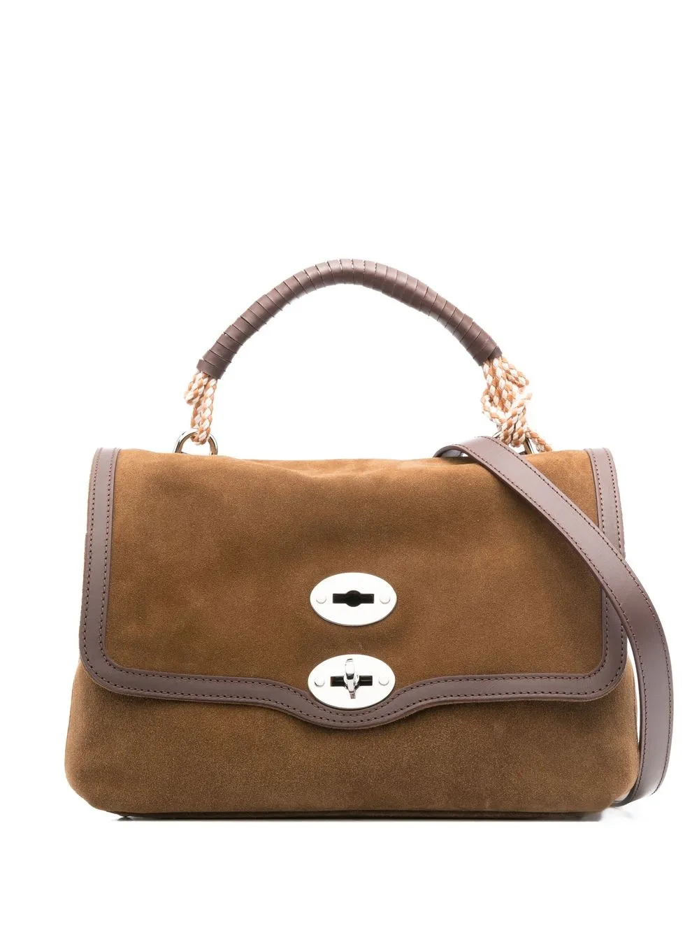 

Zanellato Postina suede tote bag - Brown