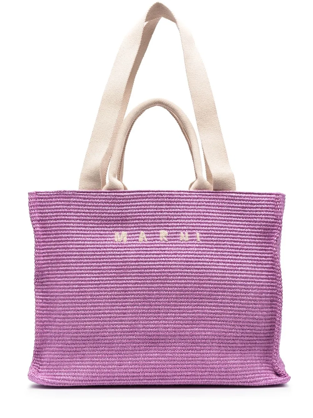 

Marni embroidered-logo tote bag - Purple