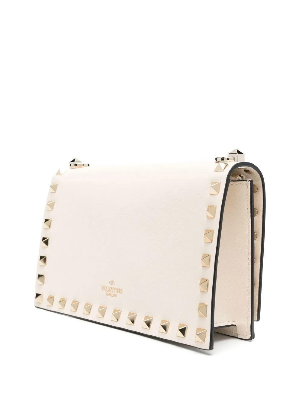 Shop Valentino Rockstud Clutch Bag In White