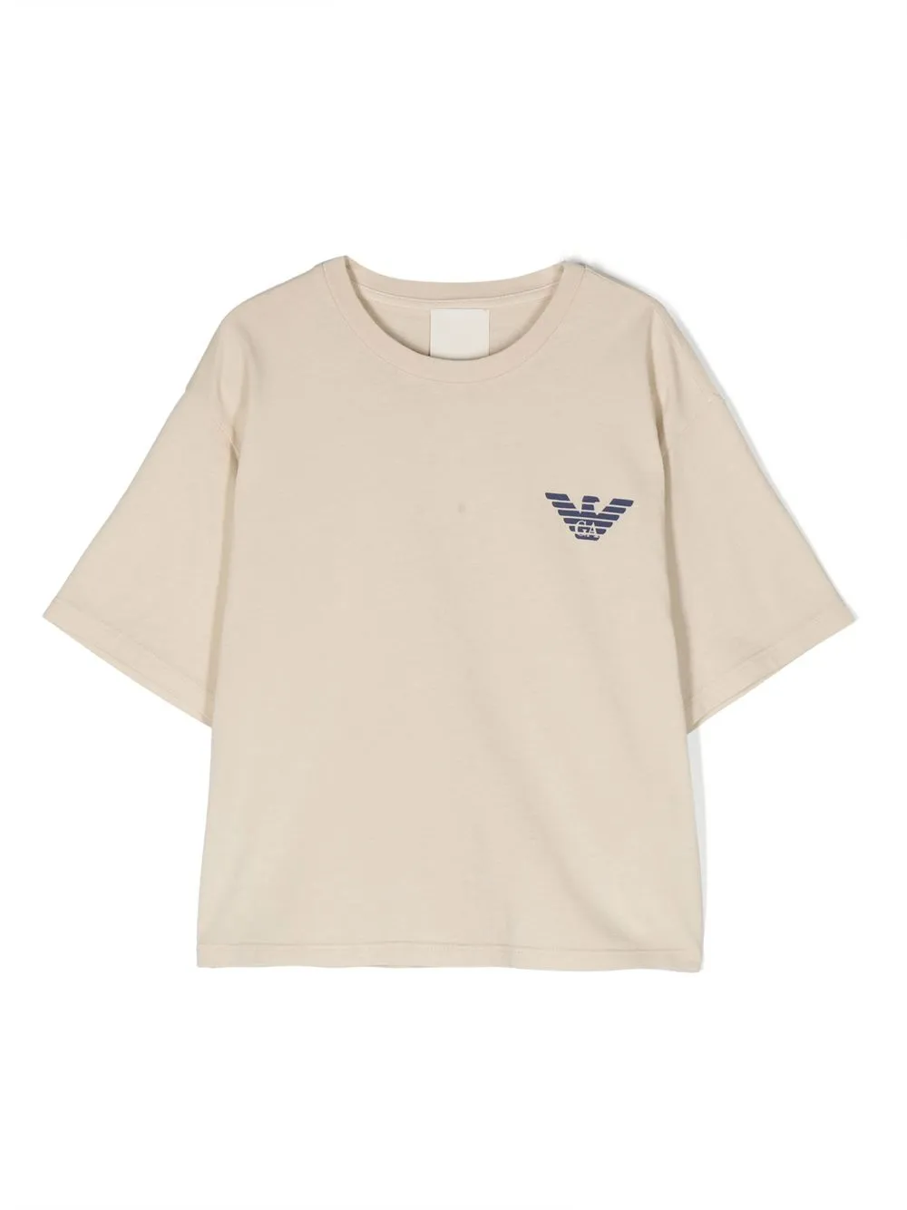 

Emporio Armani Kids logo-embroidered round-neck T-shirt - Neutrals