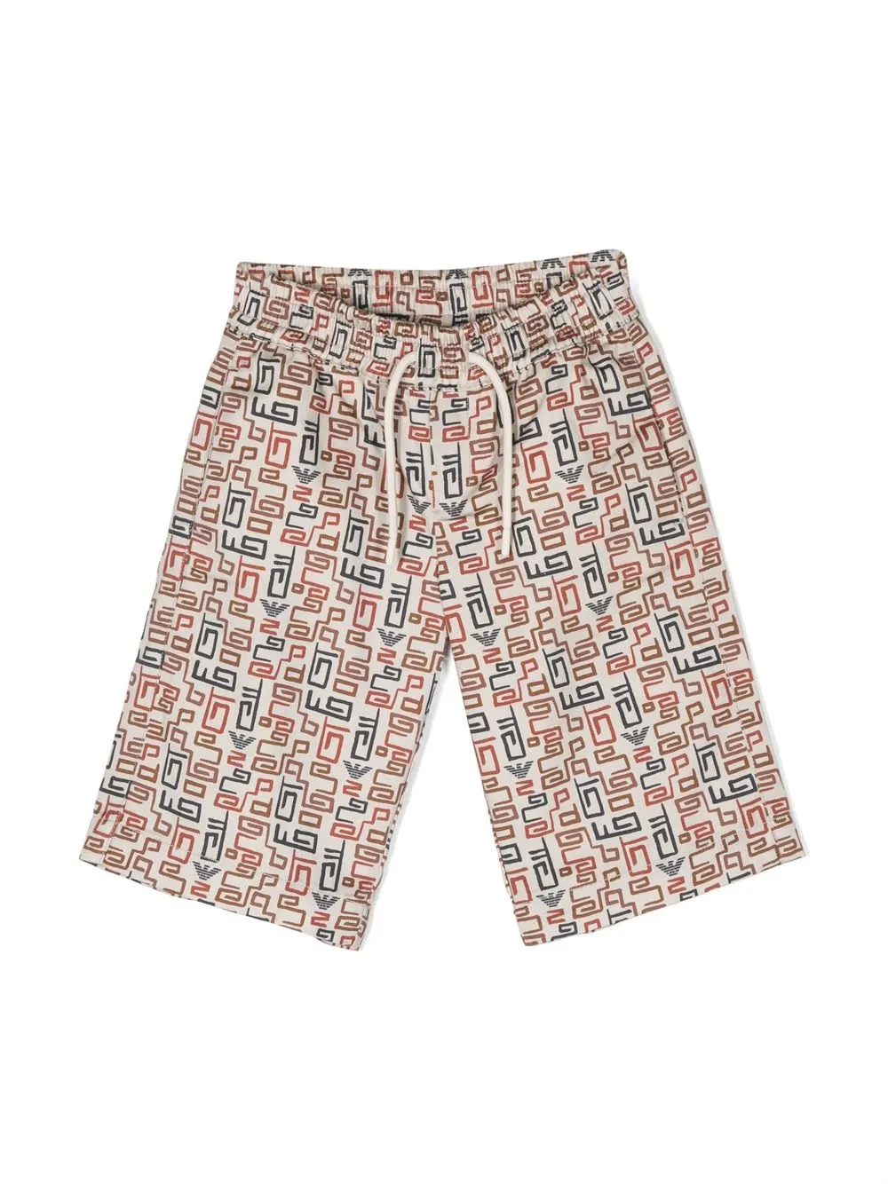 

Emporio Armani Kids graphic all-over print shorts - Neutrals