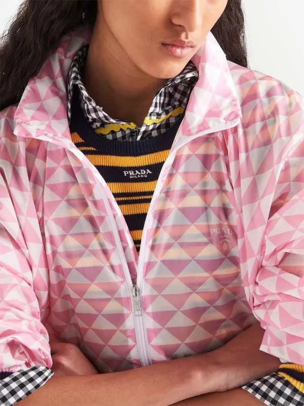【激安アウトレット!】 Jacket Blouson Re-Nylon Prada | FARFETCH | Pink ジャケット・アウター