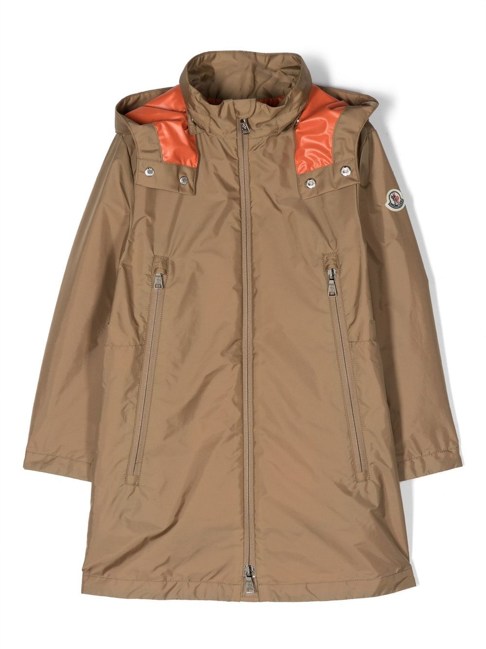 

Moncler Enfant logo-patch jacket - Brown