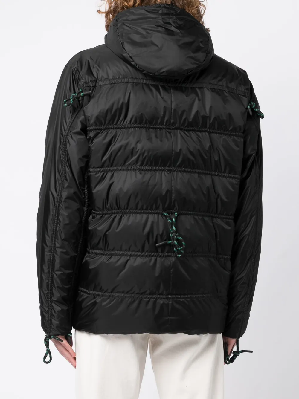 Herno Zipped Hooded Padded Jacket In Schwarz
