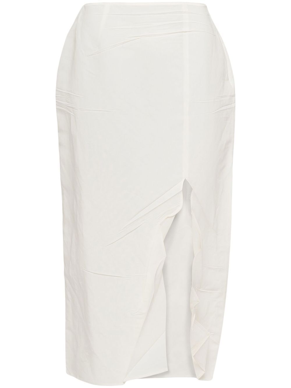 Prada paper-based midi skirt - White