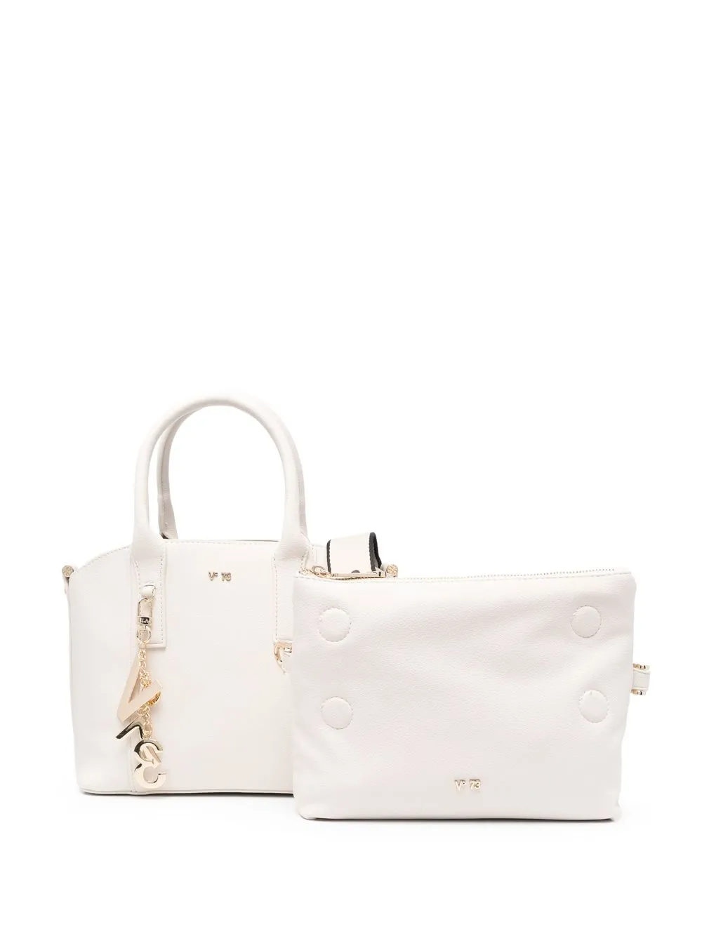 V73 Logo-plaque Detail Tote Bag In Nude