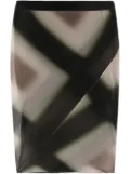 Rick Owens patterned midi skirt - Black