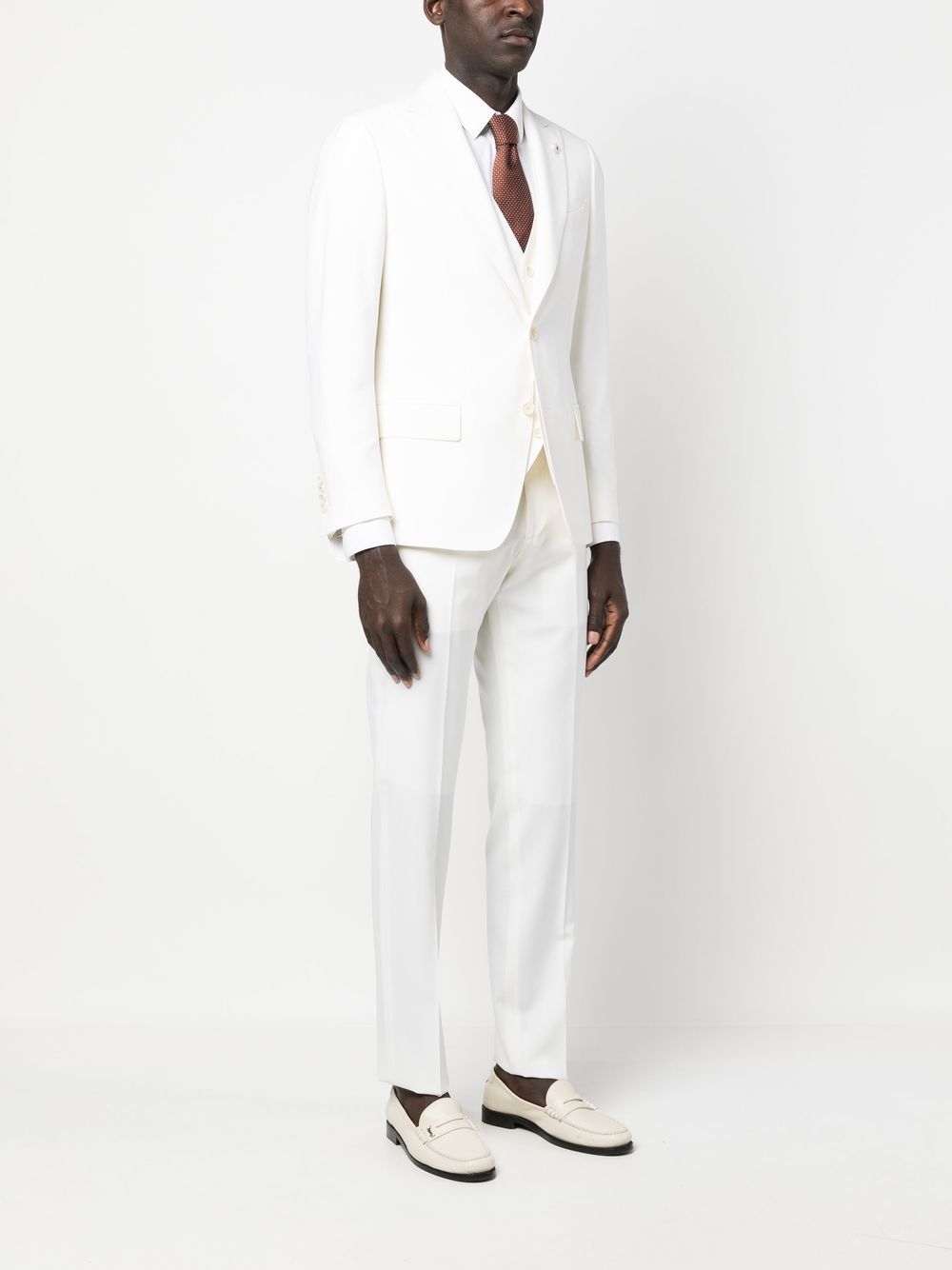 Shop Lardini Single-breasted Suit In Weiss