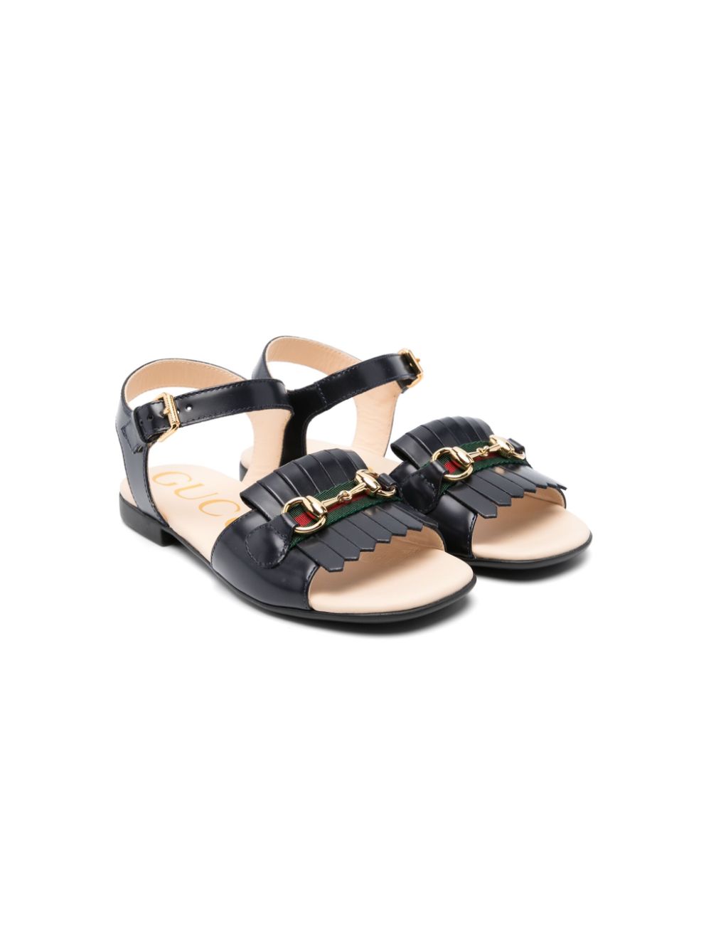 Gucci Kids Horsebit leather sandals - Blue