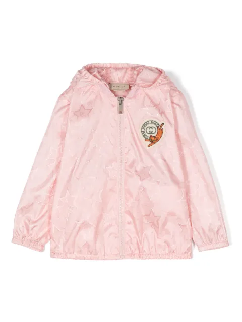 Gucci Kids chamarra bomber con estrella en jacquard