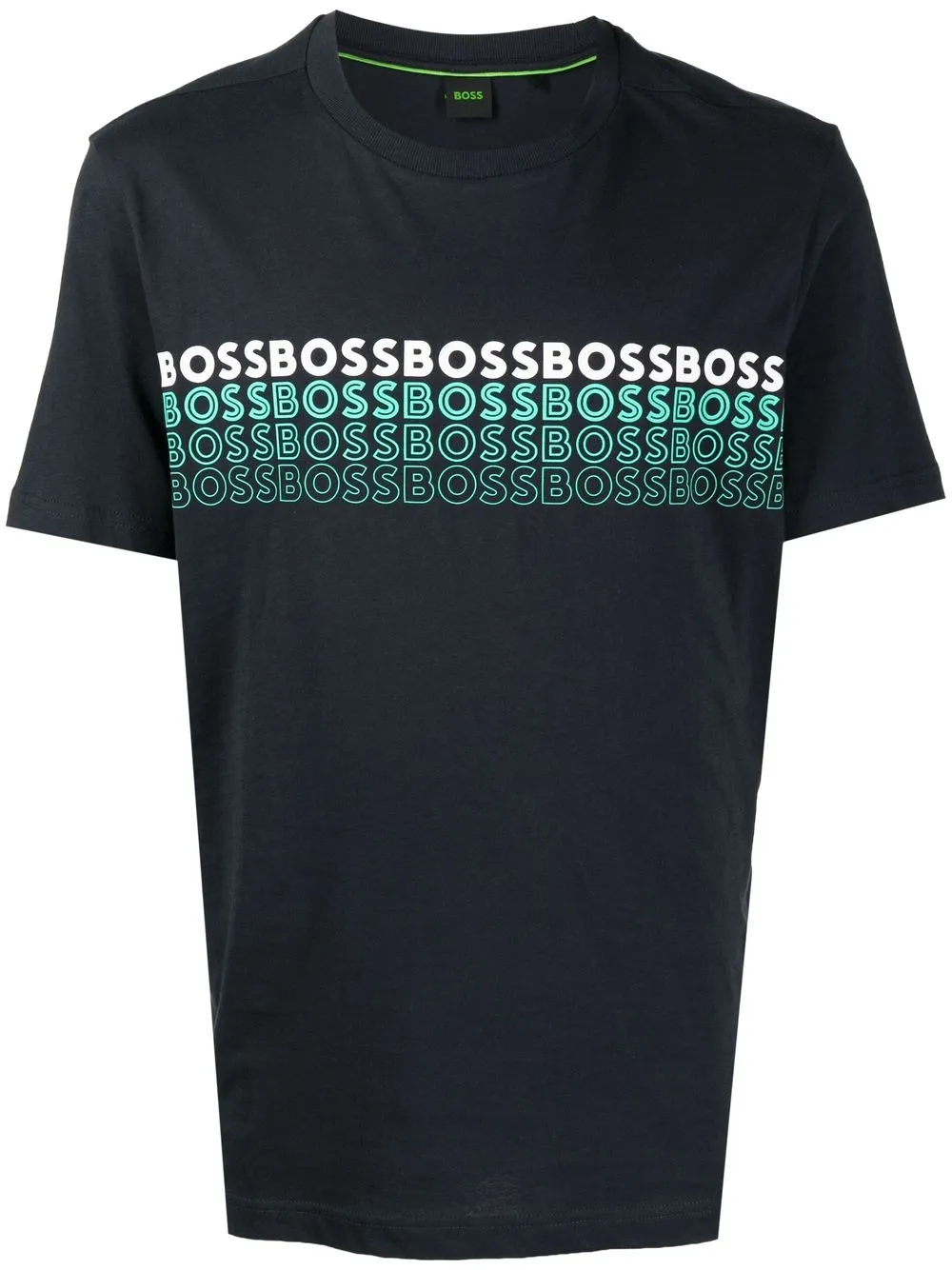 

BOSS logo-print cotton T-shirt - Blue