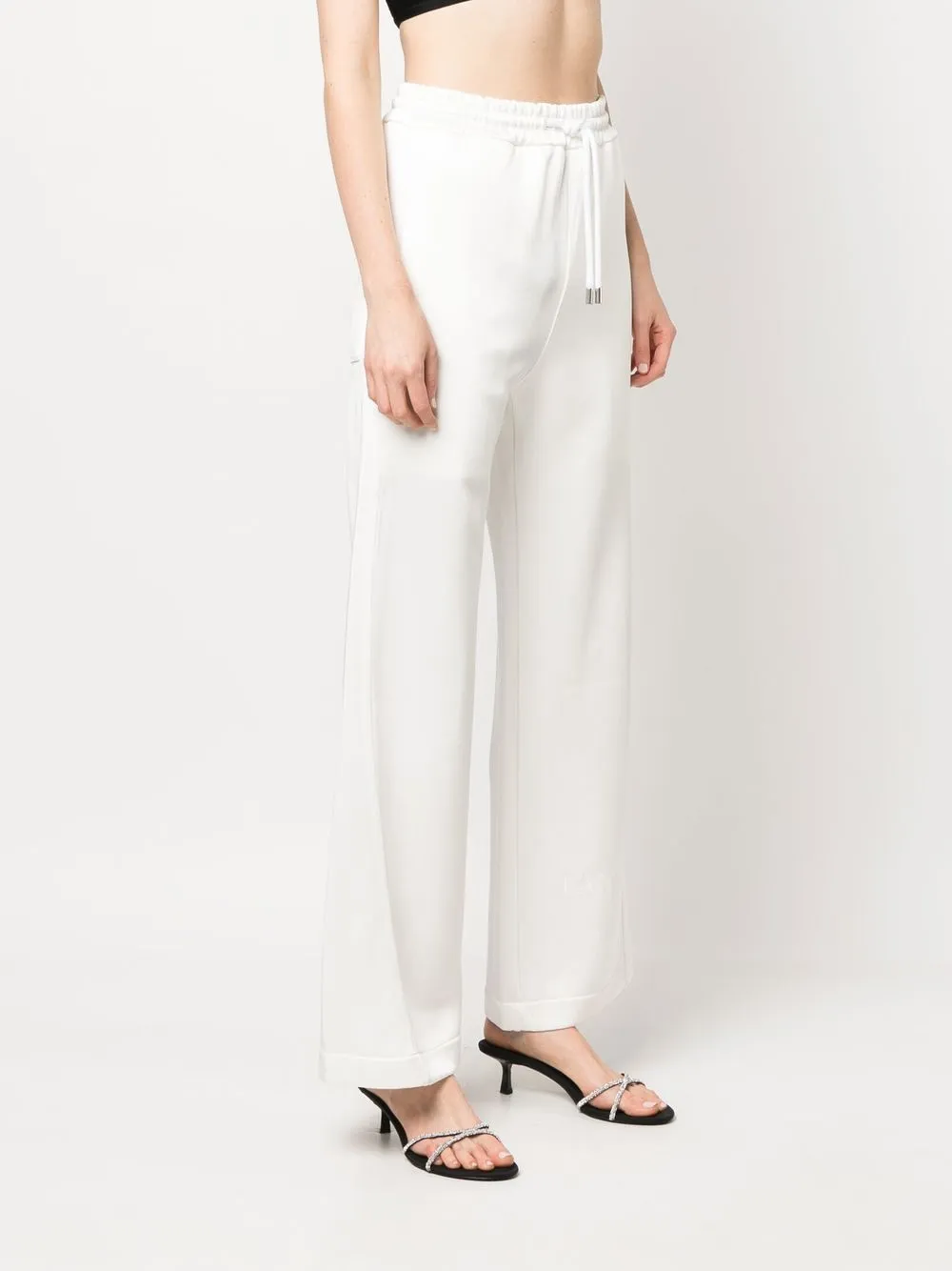 Lanvin Wide-leg Track Pants In White