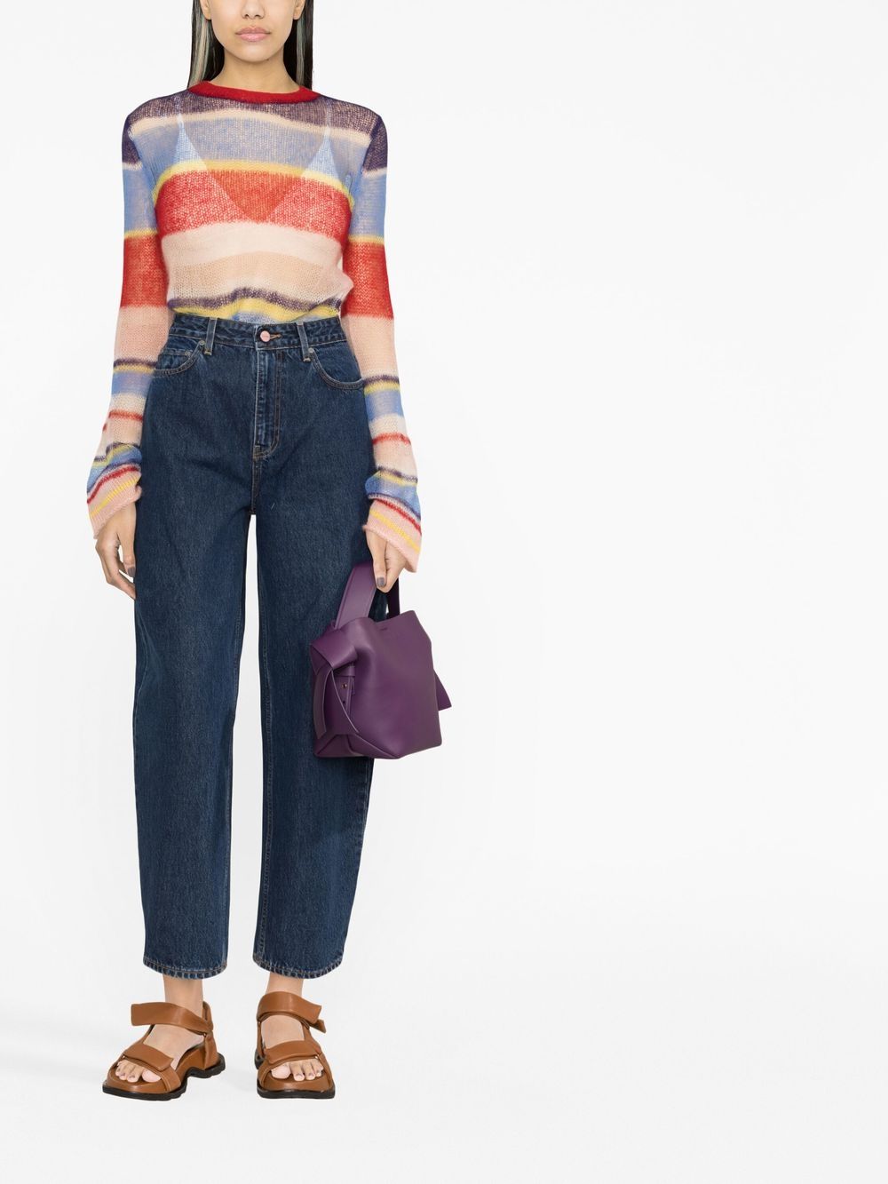 Shop Ganni Stary High-waisted Jeans In Blue