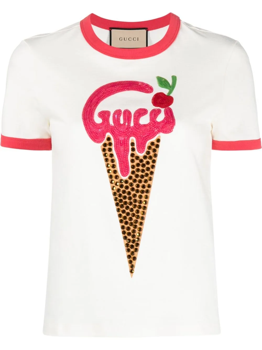 GUCCI ICE CREAM-EMBELLISHED T-SHIRT