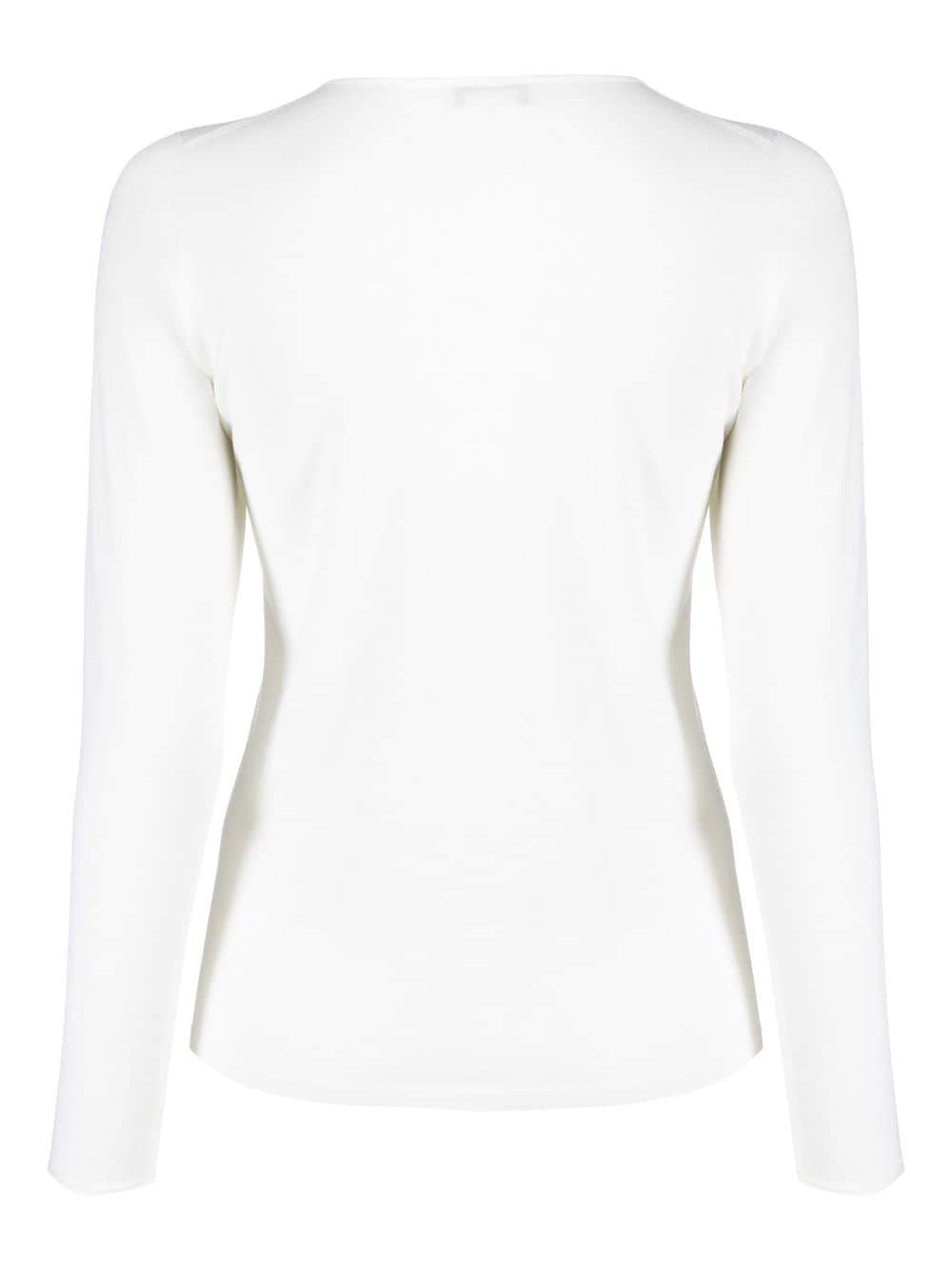 Shop Le Tricot Perugia Crew-neck Wool Sweater In Weiss