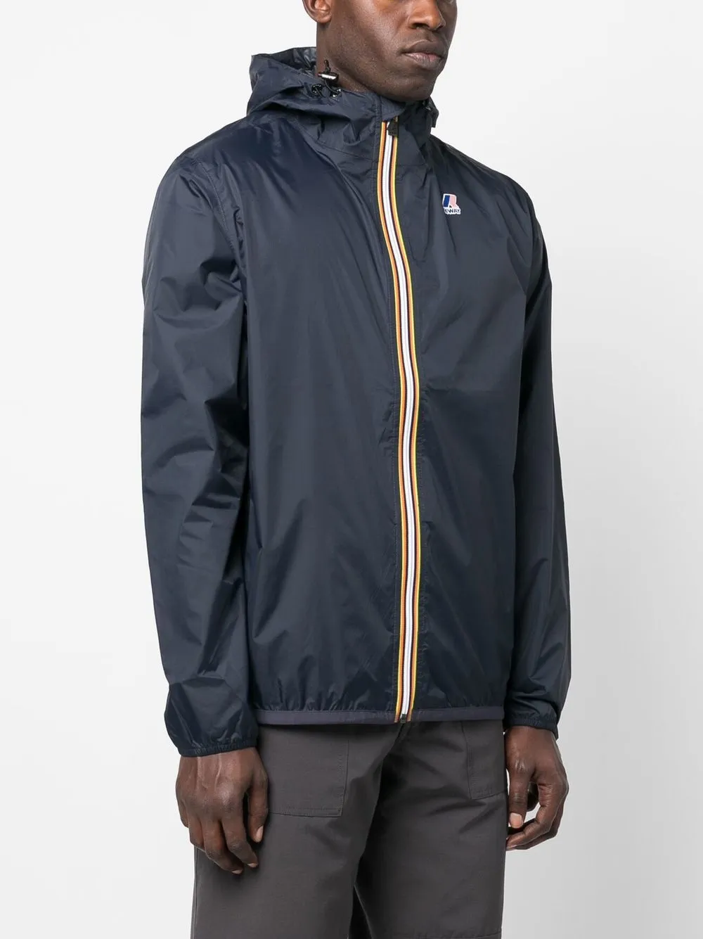 K-WAY R&D LE VRAI LOGO-PATCH HOODED JACKET