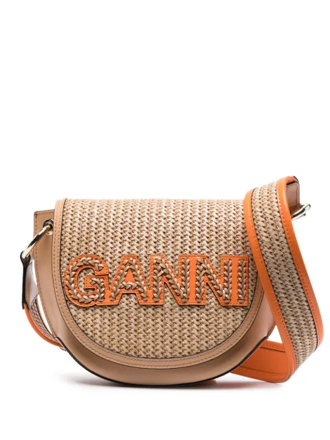 GANNI logo-appliqué shoulder bag