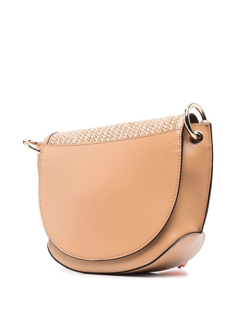 Shop Ganni Logo-appliqué Shoulder Bag In Braun