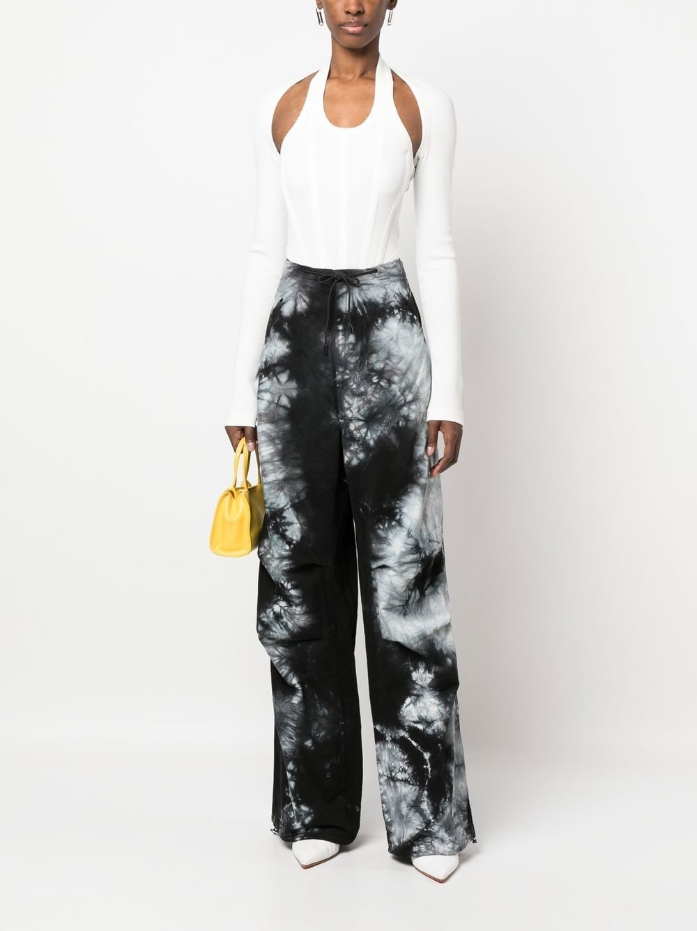 DARKPARK Broek met tie-dye print - Zwart