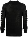 Rick Owens cut-out detail jumper - Black