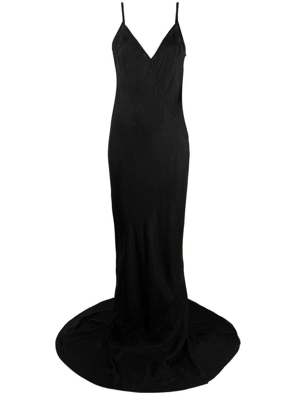 

Rick Owens V-neck slip satin gown - Black