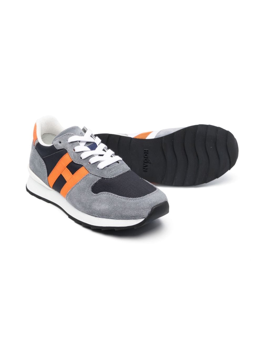 Shop Hogan R261 Low-top Suede Sneakers In Grey