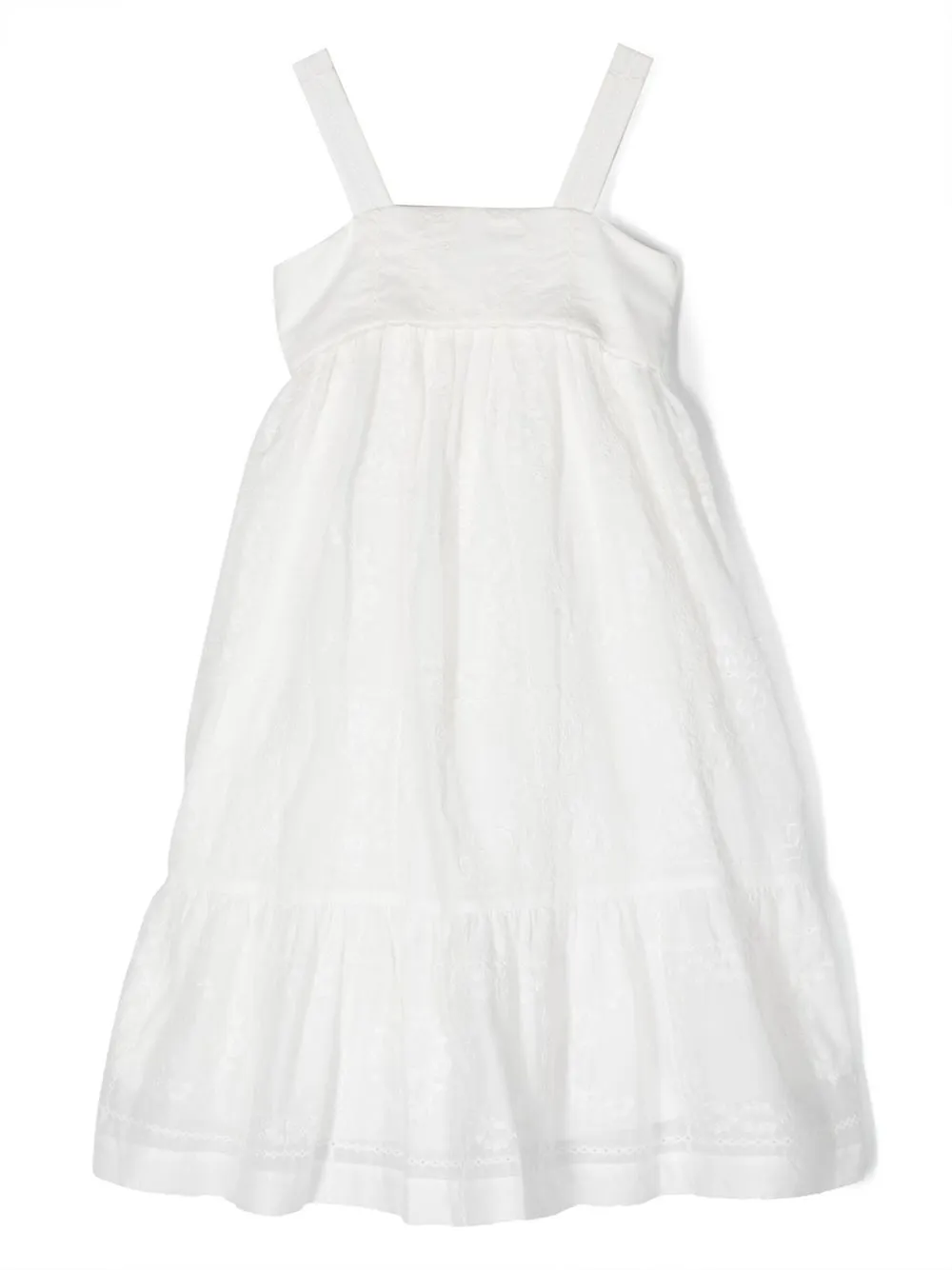 

Chloé Kids broderie-anglaise cotton dress - White