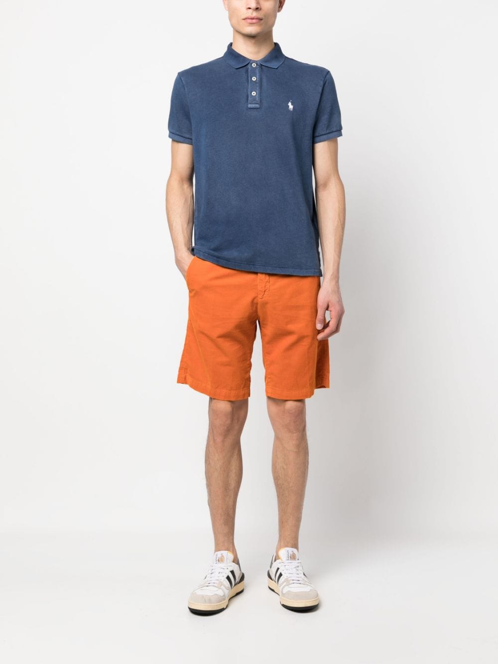 Massimo Alba Ribfluwelen bermuda shorts - Oranje