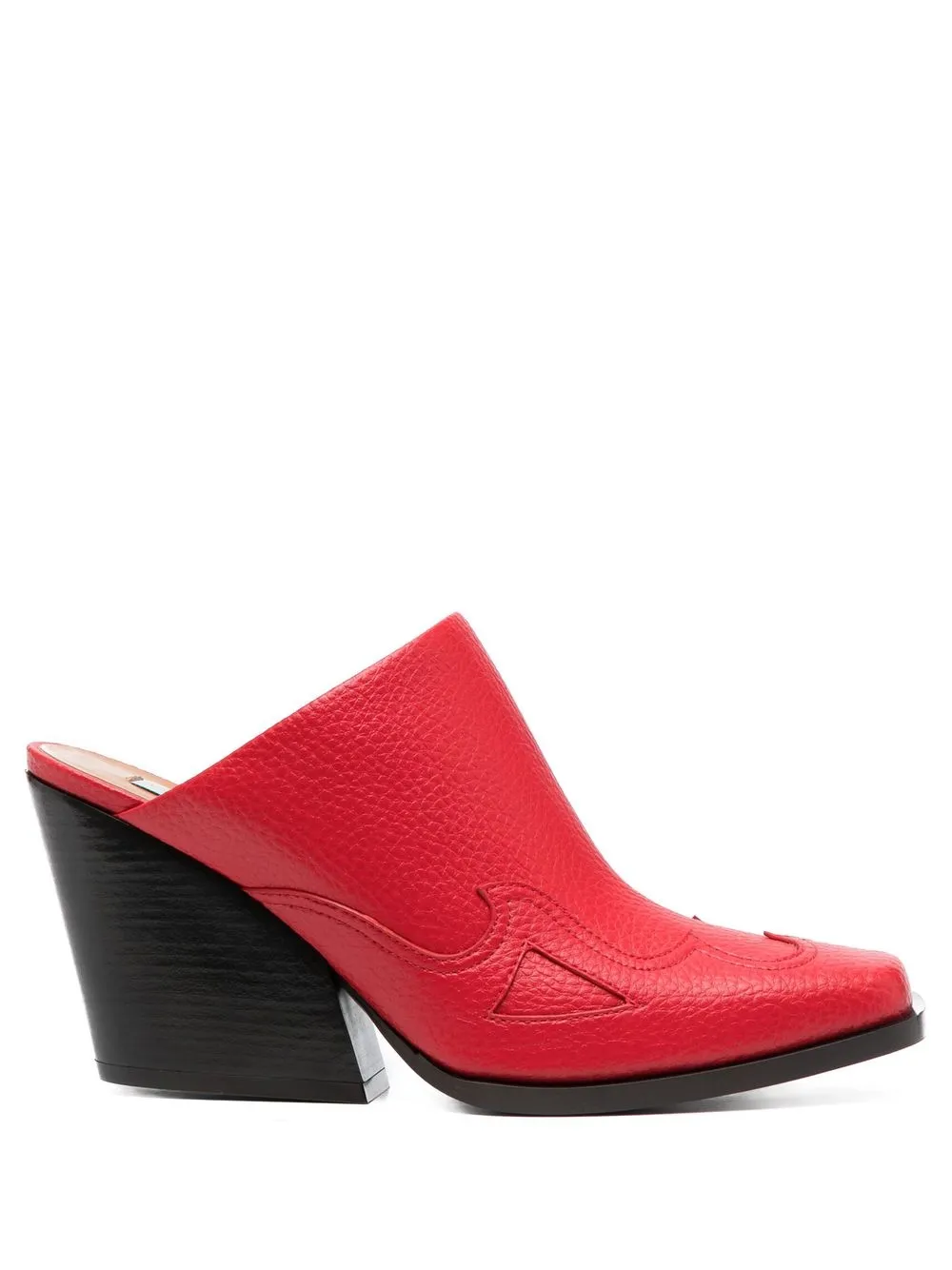 Stella Mccartney Sabot Cowboy Cloudy Mules In Rot