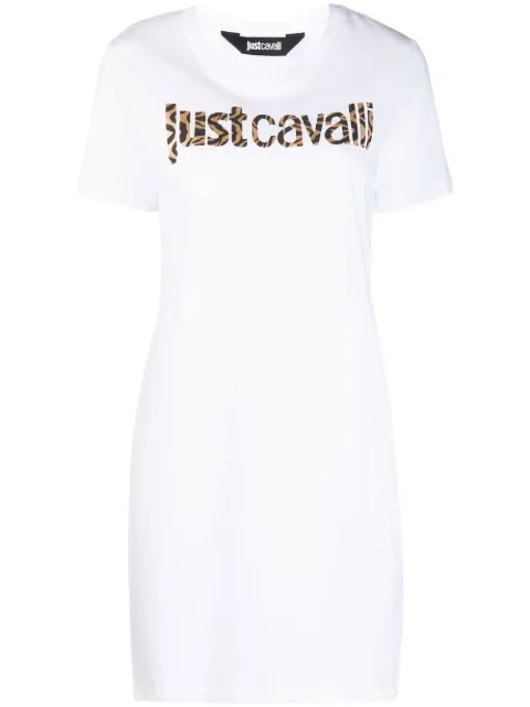 Just Cavalli animal-print logo T-shirt dress