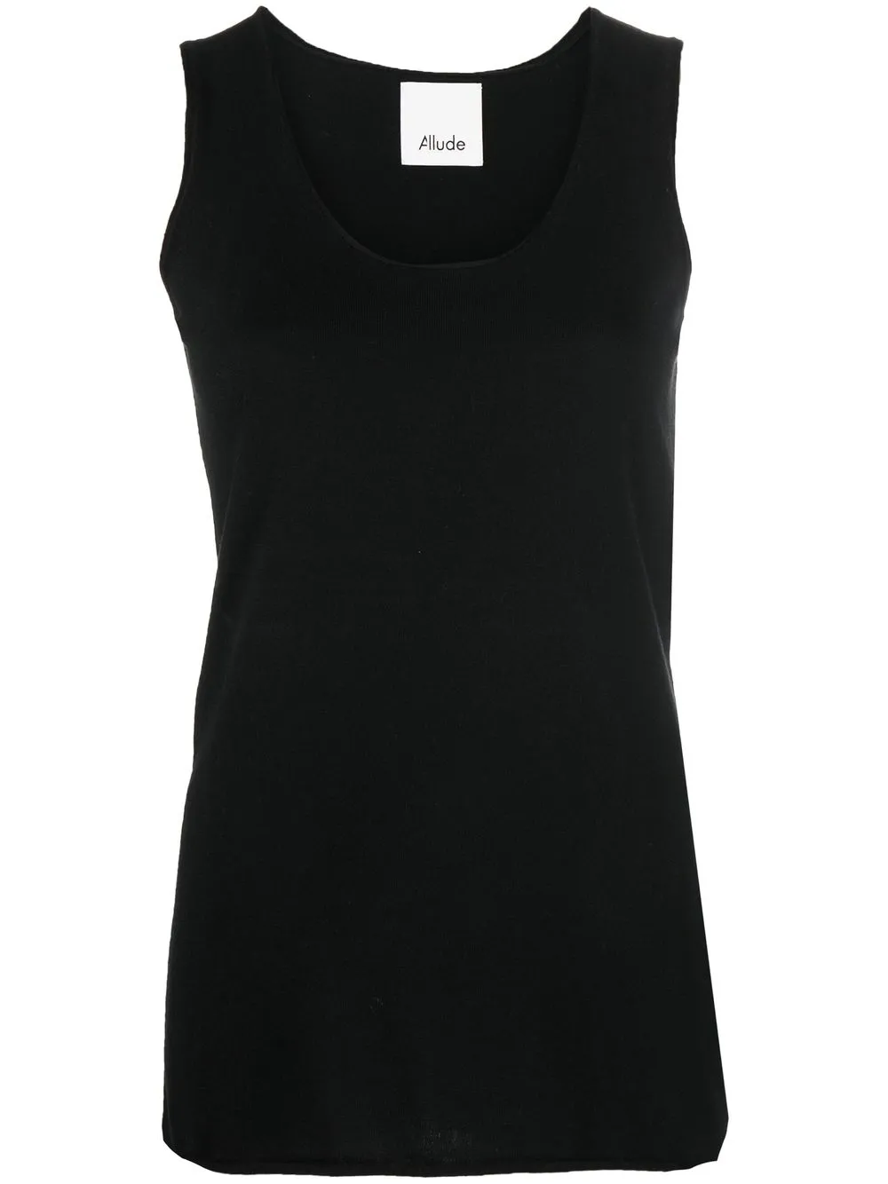Allude Fine-ribbed Tank Top In Black