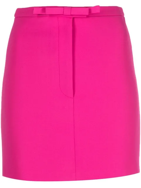 Blanca Vita front bow-detail mini skirt