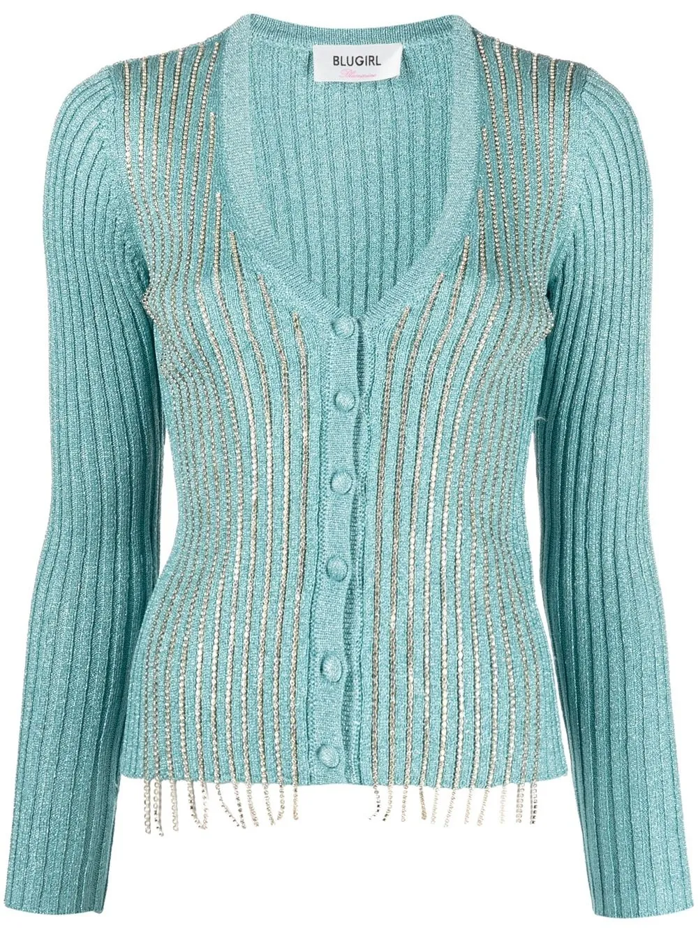 

Blugirl gem embellishment cardigan - Blue