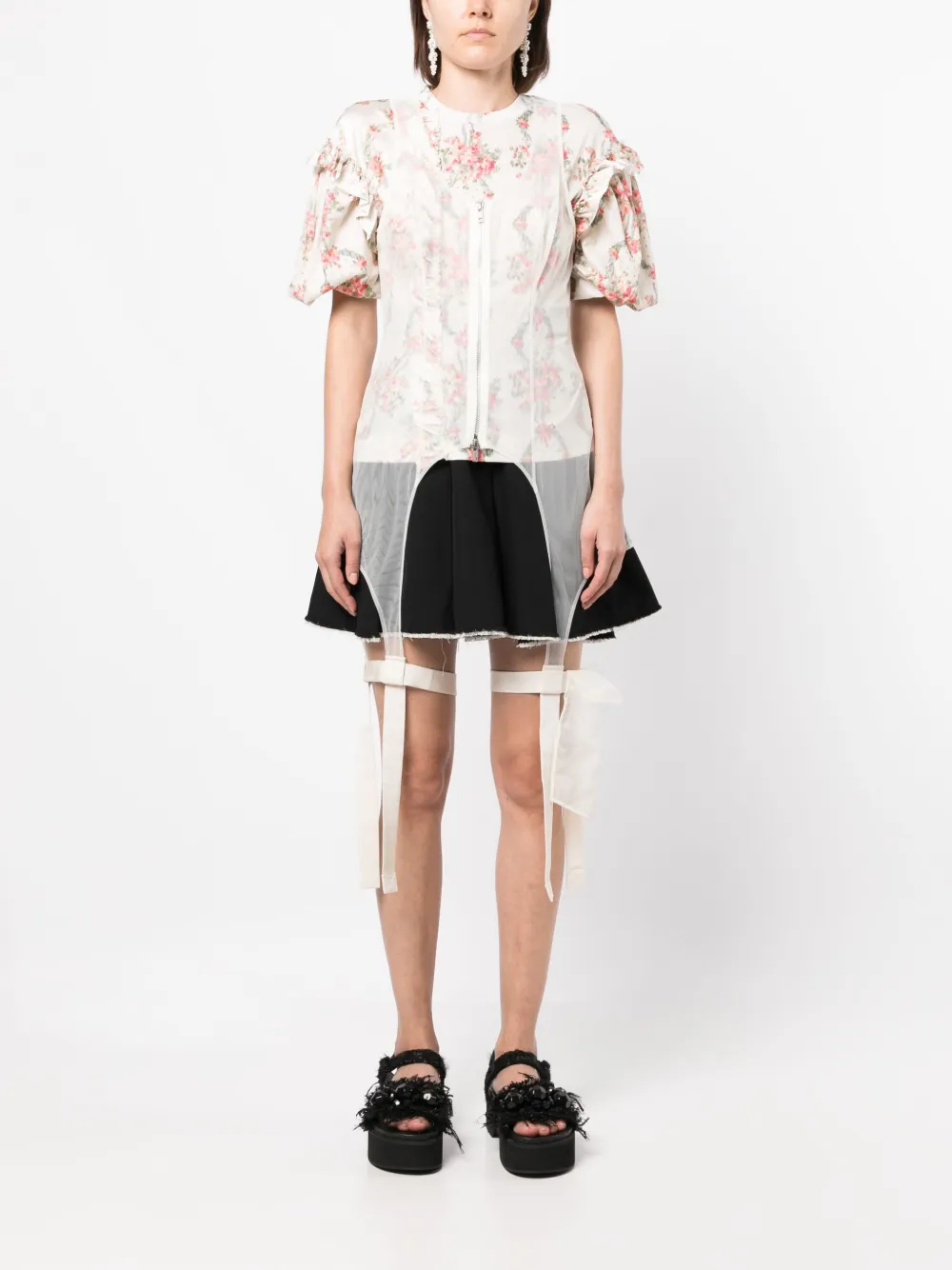 Simone Rocha Mouwloze top - Wit