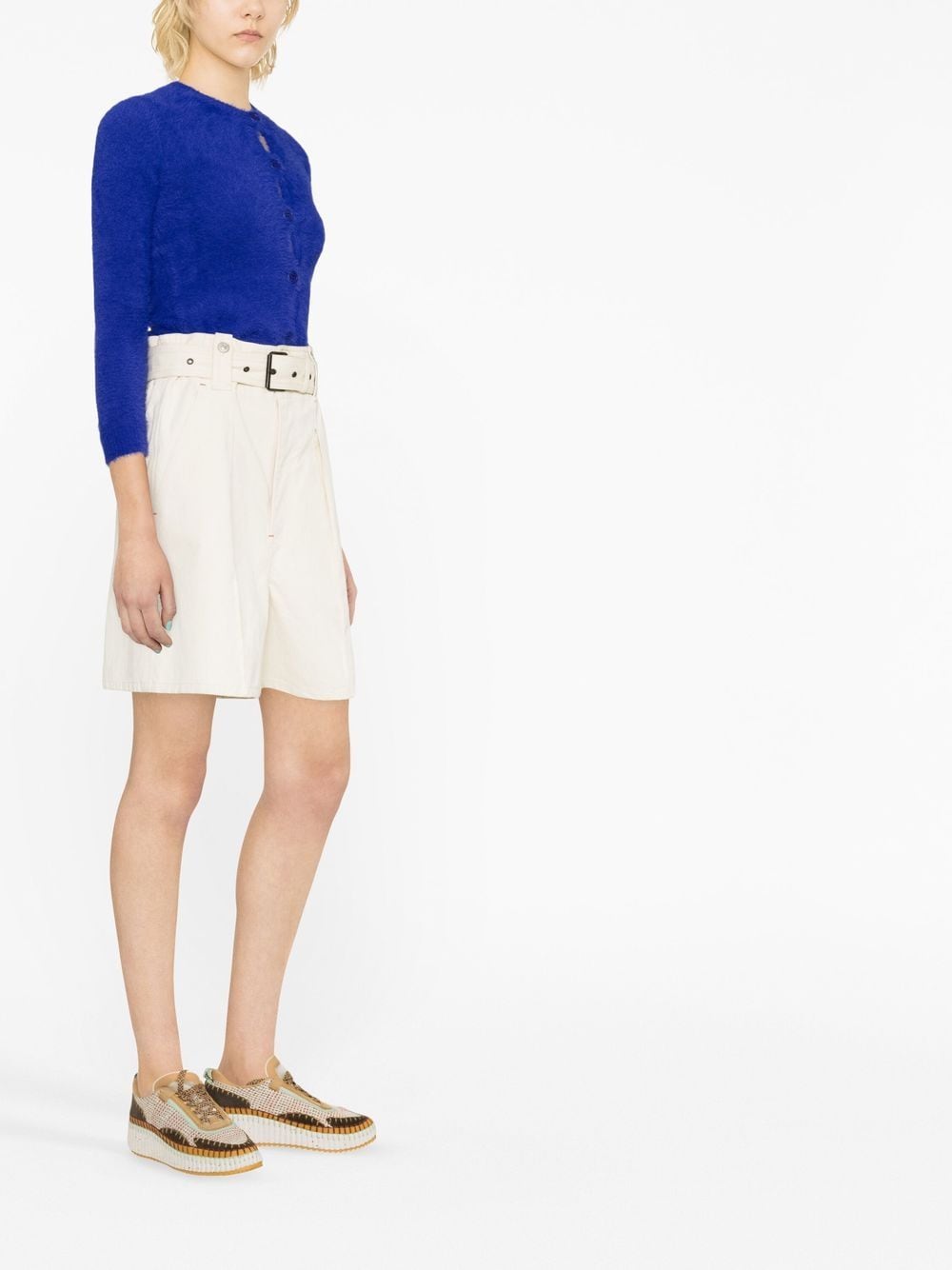 Shop Isabel Marant Étoile Button-front Knitted Cardigan In Blau