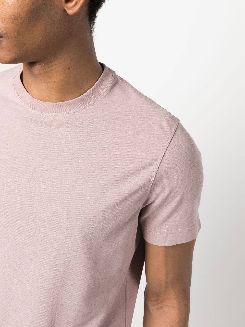 Shop Zanone Crew-neck Cotton T-shirt In Rosa